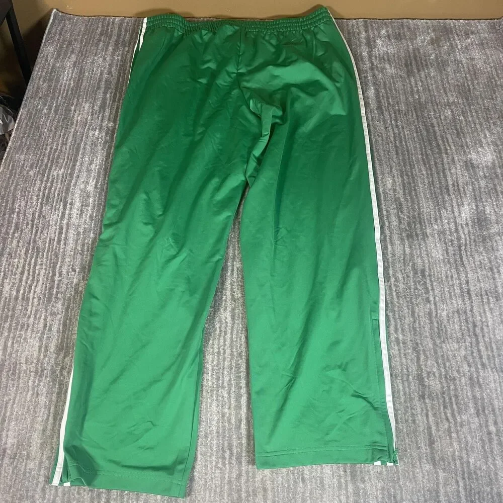 Adidas Firebird TP Track Pants Mens 2XL Green Originals 3 Stripe Zip Hem JD0184